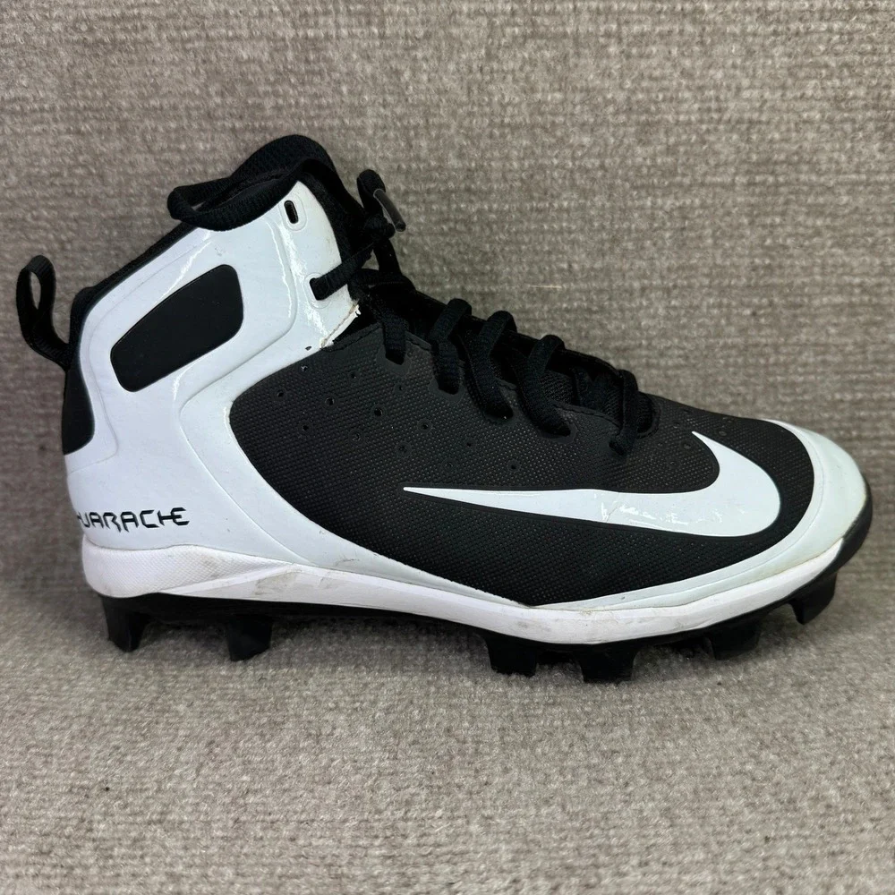 Nike Huarache 2K Filth Keystone Kids 5.5Y Black White Baseball Cleats 923434-011